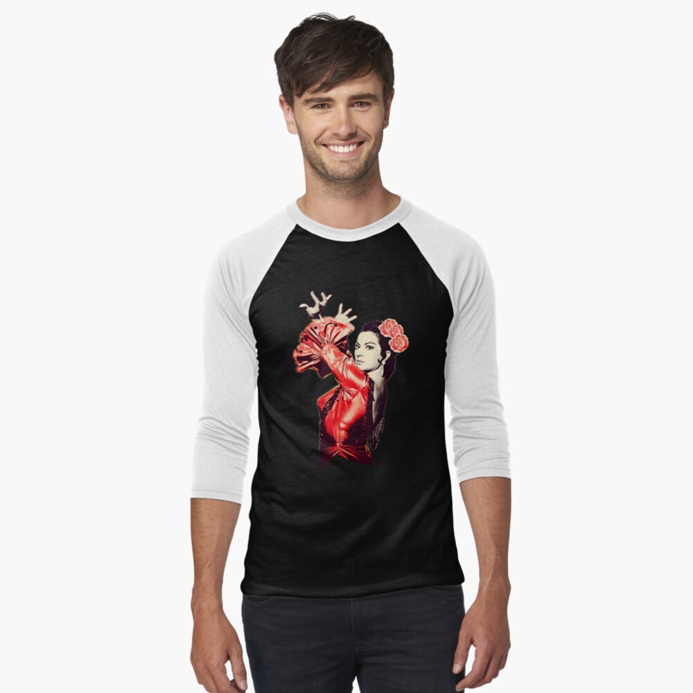 Vista previa del artículo con la obra «Camiseta ¾ estilo béisbol», diseñado y vendido por danimota.