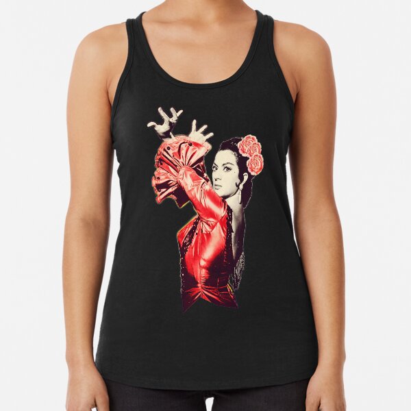 Vista previa del artículo con la obra «Lola Flores Vestido Rojo Fondo Transparente», diseñado y vendido por JmB Folkloricas.