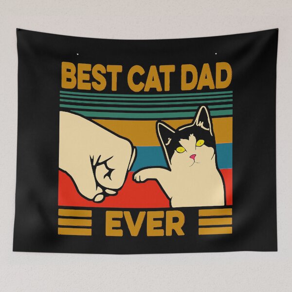 Item preview, Cat Vintage Best Cat Dad Ever Bump Fit  designed and sold by nubaca2311.