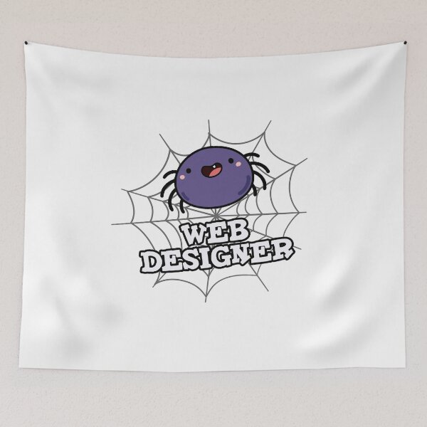 Item preview, Web Designer Funny Spider Puns  designed and sold by punnybone.