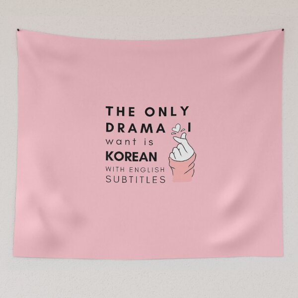 Item preview, The Only Drama I Want Is Korean With English Subtitles - Pink designed and sold by 4chraf.