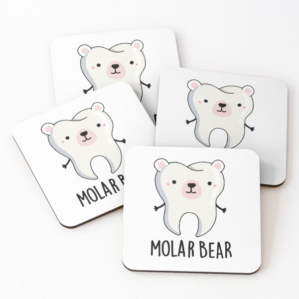 Item preview, Molar Bear Funny Tooth Puns  designed and sold by punnybone.