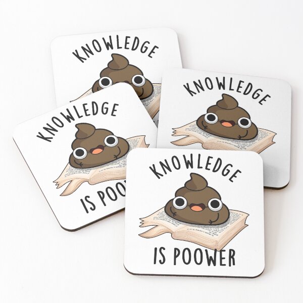 Item preview, Knowledge Is Poower Funny Poop Puns  designed and sold by punnybone.