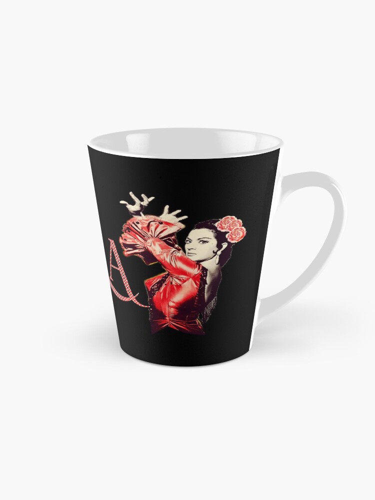 Imagen 1 de 4, Taza de café con la obra Lola Flores Fondo Negro, diseñada y vendida por danimota.