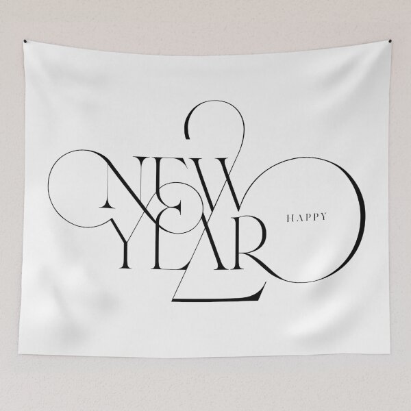 Item preview, "Happy new year" creative art design designed and sold by AznavourByKarin.