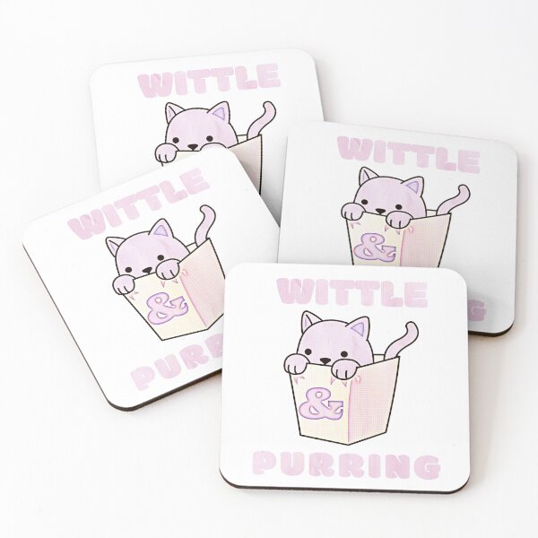 Item preview, WAP Little Kitten Wittle And Purring Cute Pink Kitty Playing in a Little Hamper designed and sold by TeachUrb.