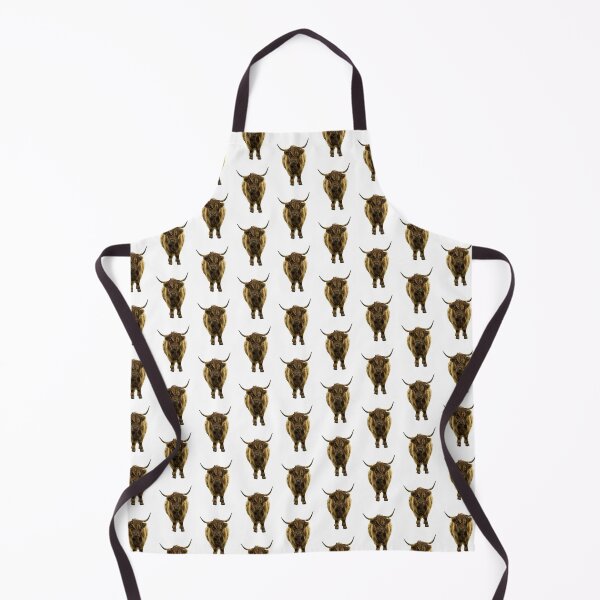 Shaggy Highland Cow IV Apron