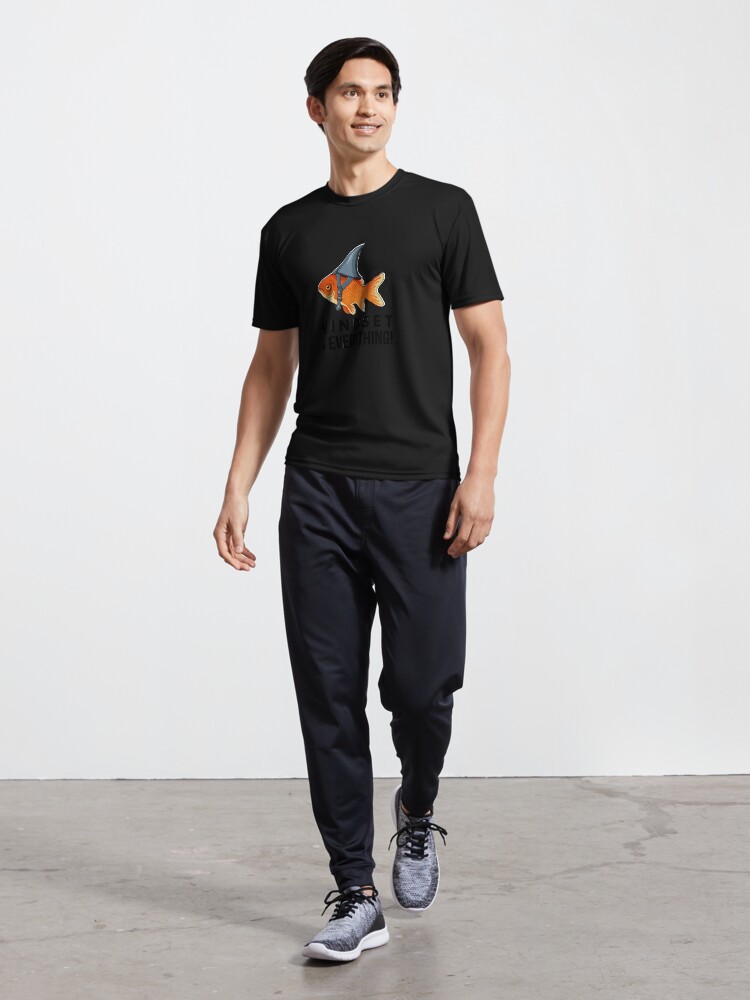 Thumbnail 5 von 7, Funktionsshirt, Denkweise ist alles Goldfischhai Lustig Motivierend Großfisch Motivierend designt und verkauft von dukito.