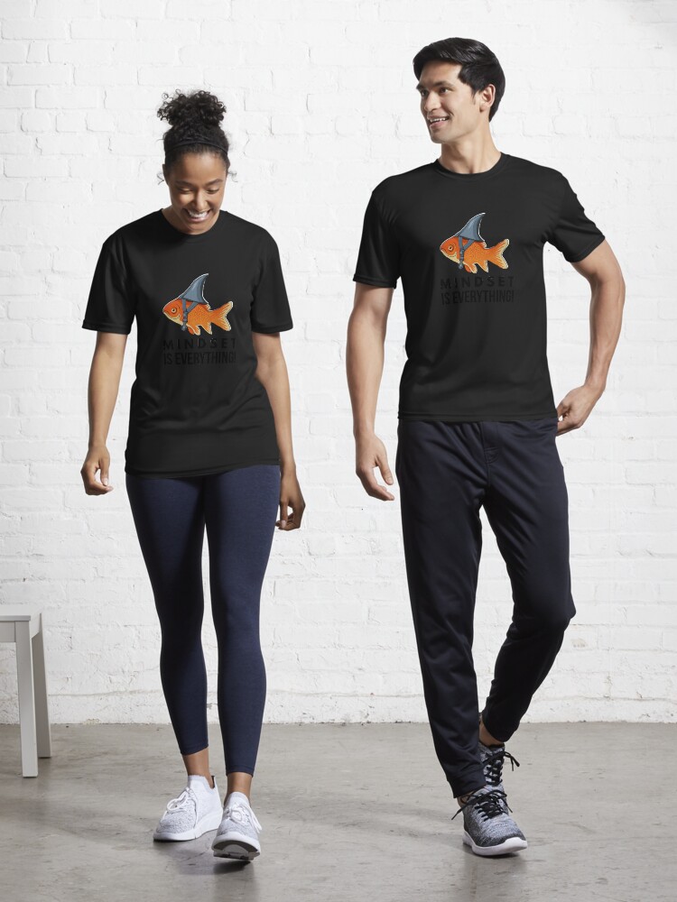 Thumbnail 1 von 7, Funktionsshirt, Denkweise ist alles Goldfischhai Lustig Motivierend Großfisch Motivierend designt und verkauft von dukito.
