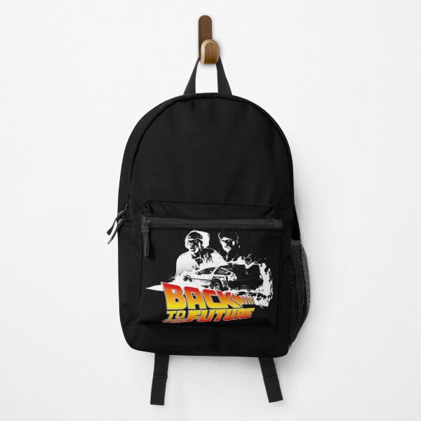 Regreso al futuro - DeLorean Fire Tracks, Marty and Doc Stencil Fan Art Mochila