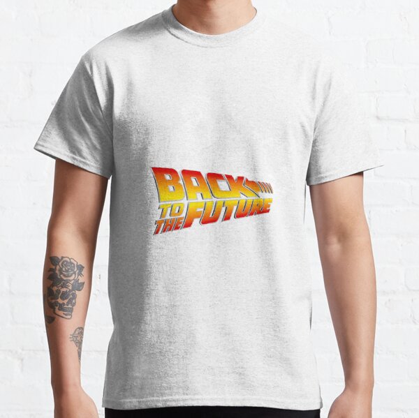 Retour vers le futur - DeLorean Fire Tracks, Marty and Doc Stencil Fan Art T-shirt classique