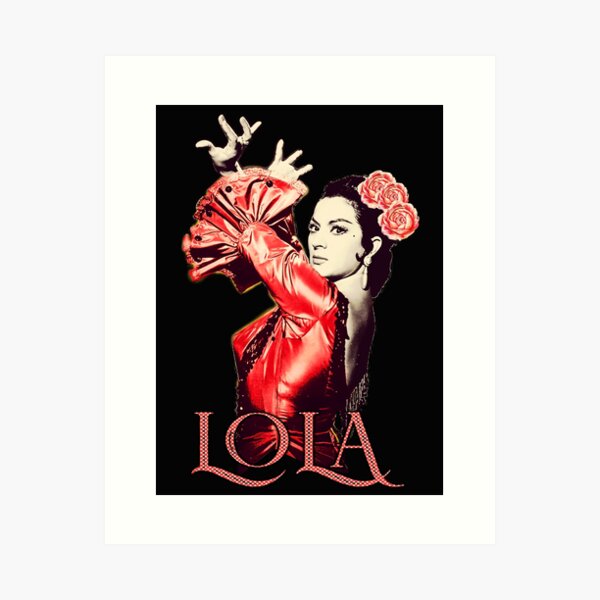 Lola Flores Lola Faraona Red Dress Art Print