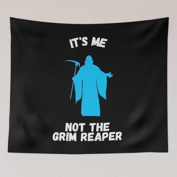 Item preview, Anesthetist grim reaper handeling laryngoscope loves intubations blue designed and sold by chi vana.