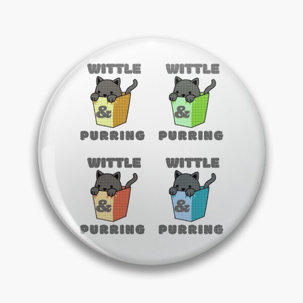 Item preview, WAP Little Retro Kittens Wittle And Purring Cute Kitties Playing in Little Yellow, Green, Brown, and Blue Hampers designed and sold by TeachUrb.