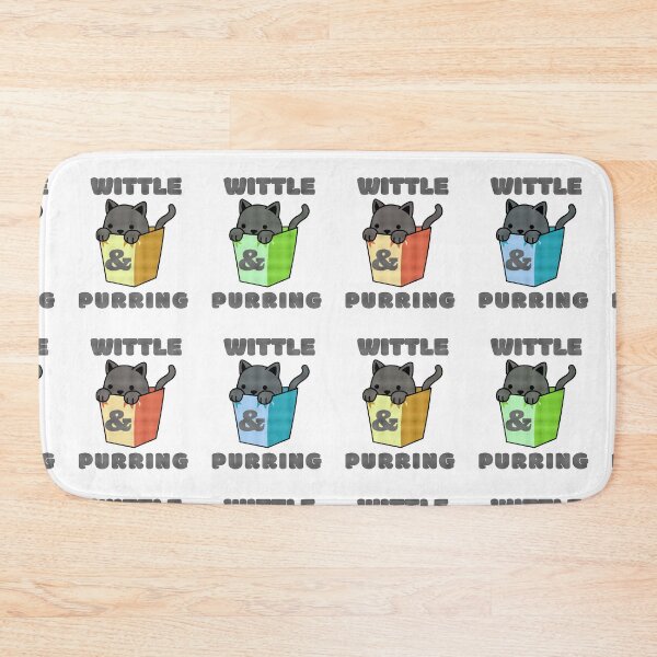 Item preview, WAP Little Retro Kittens Wittle And Purring Cute Kitties Playing in Little Yellow, Green, Brown, and Blue Hampers designed and sold by TeachUrb.