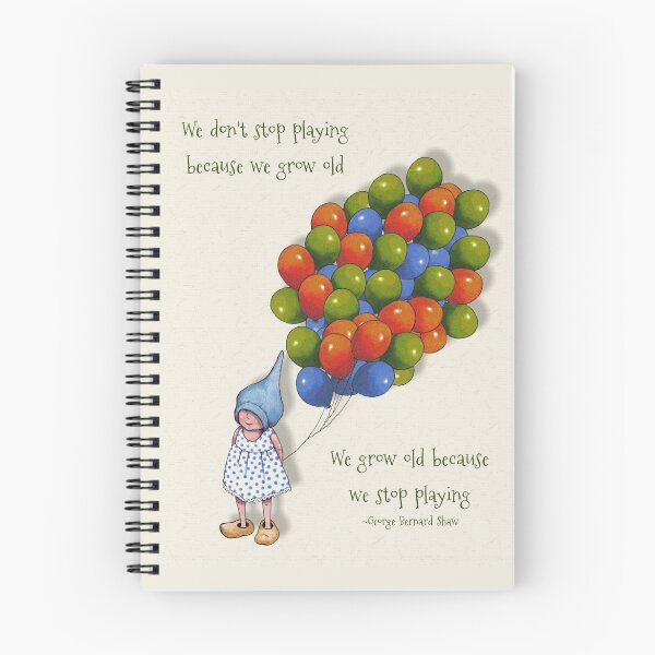 Item preview, Stop Playing: Growing Old: Gnome Girls with Balloons: Art designed and sold by JoyfulWhimsy.