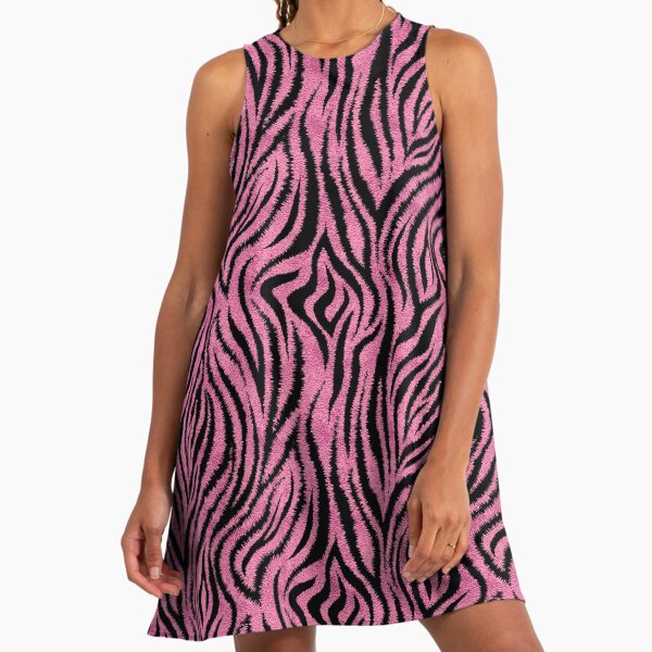 Strawberry Zebra Pattern - Pink Zebra Stripes" A-Line Dress for Sale by  m95sim | Redbubble