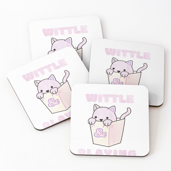 Item preview, WAP Little Pink Kitten Wittle And Playing Cute Kitty in a Hamper Art designed and sold by TeachUrb.