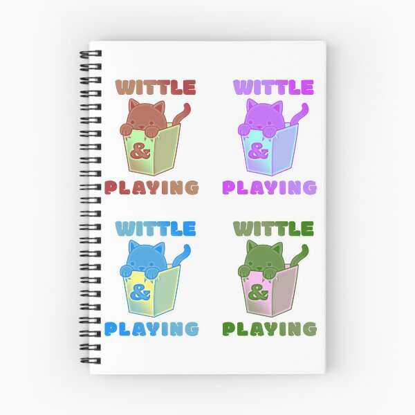 Item preview, WAP Colorful Little Retro Kittens Wittle And Purring Cute Kitties Playing in Green, Blue, Yellow, and Pink Hampers designed and sold by TeachUrb.
