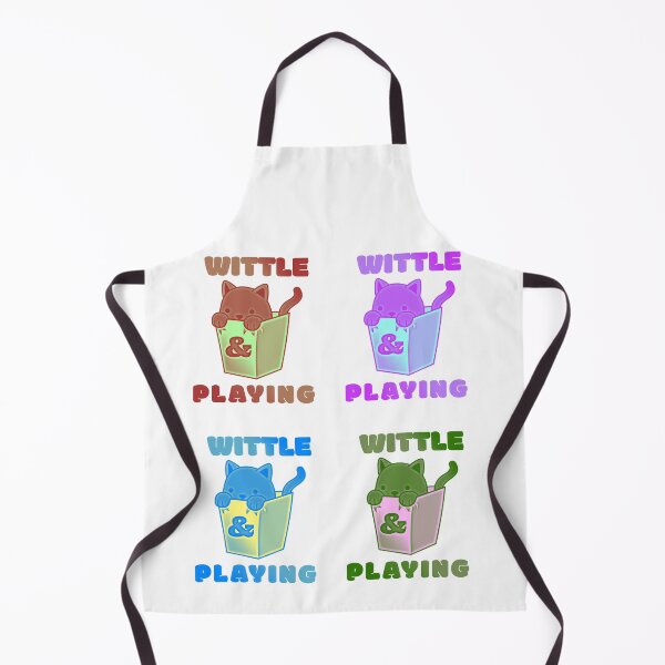 Item preview, WAP Colorful Little Retro Kittens Wittle And Purring Cute Kitties Playing in Green, Blue, Yellow, and Pink Hampers designed and sold by TeachUrb.
