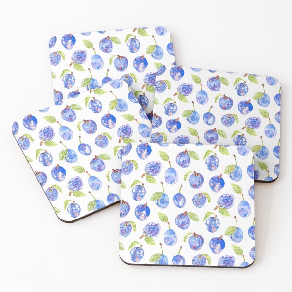 Item preview, Summer Plums Pattern - White designed and sold by beccaboyce.