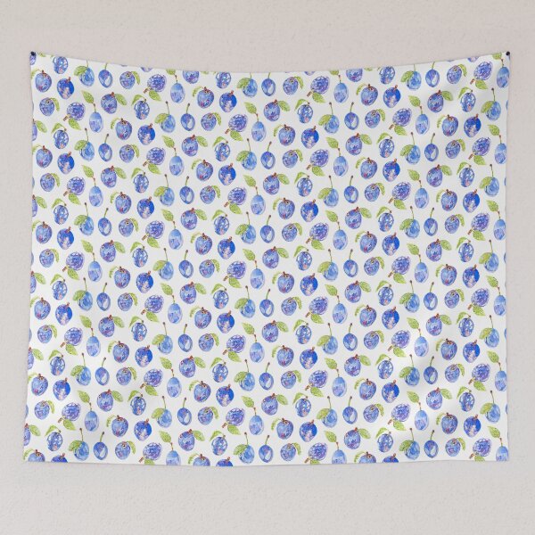 Item preview, Summer Plums Pattern - White designed and sold by beccaboyce.