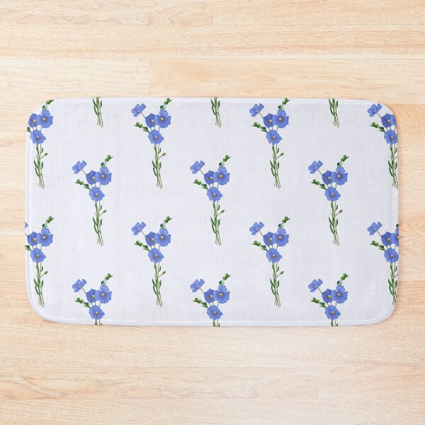 Item preview, Hand drawn vector seamless pattern of flax plant with flowers designed and sold by Familyshmot.