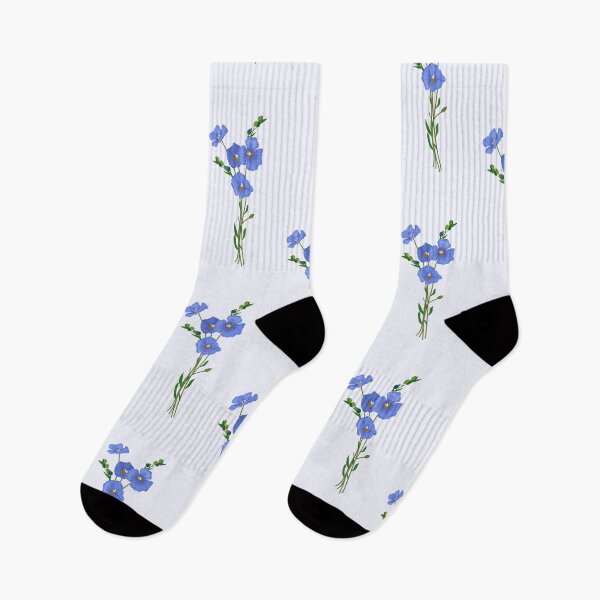 Item preview, Hand drawn vector seamless pattern of flax plant with flowers designed and sold by Familyshmot.
