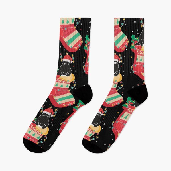 Item preview, Christmas Black Cat Stockings Cool Holiday Gift designed and sold by haselshirt.