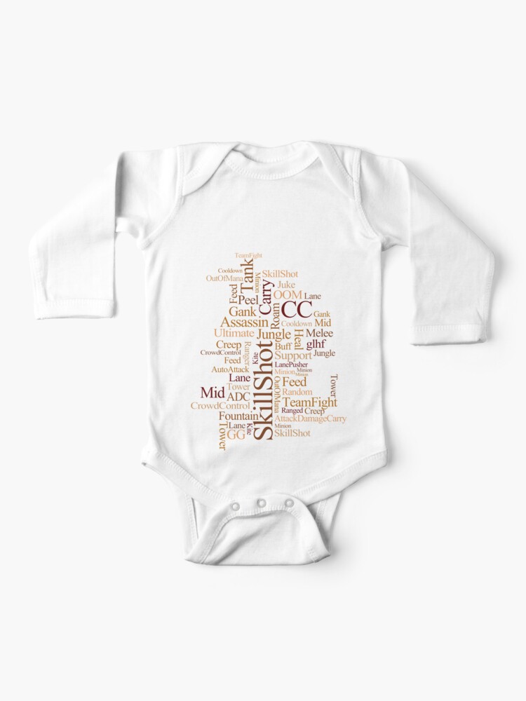 Moba Wordcloud Coffee Baby One Piece By Scshirts Redbubble