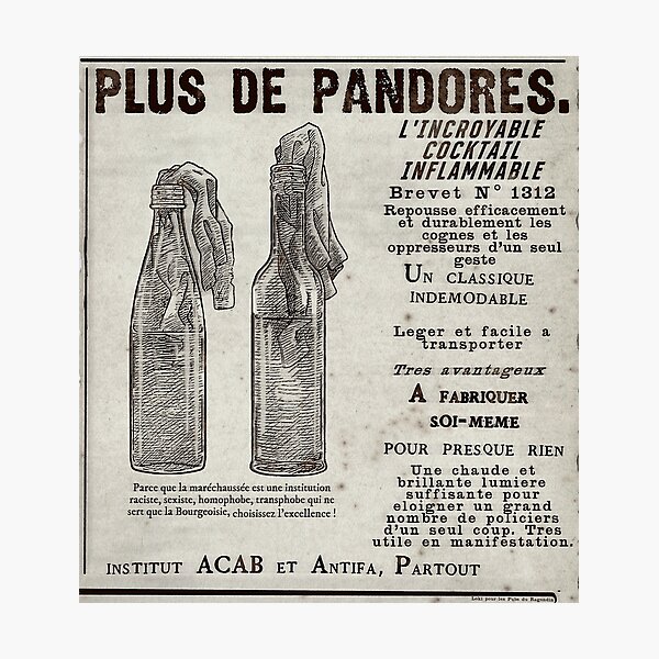 Item preview, Vintage molotov ad - French version designed and sold by Loki Propagandart.
