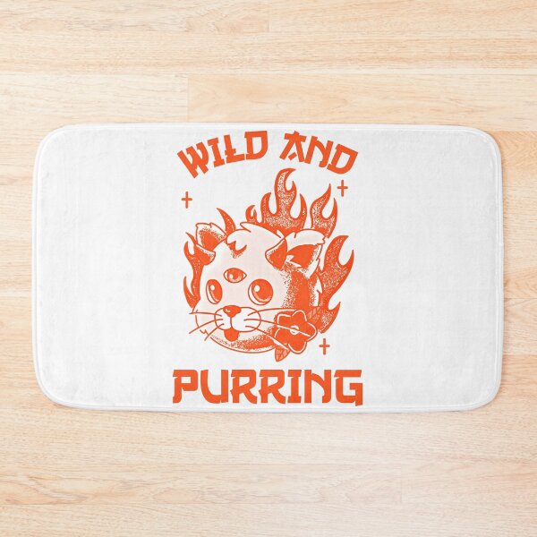 Item preview, Wild Little White and Orange Kitten Purring And Playing Evil Wittle Fireball of Furry Fury Art designed and sold by TeachUrb.