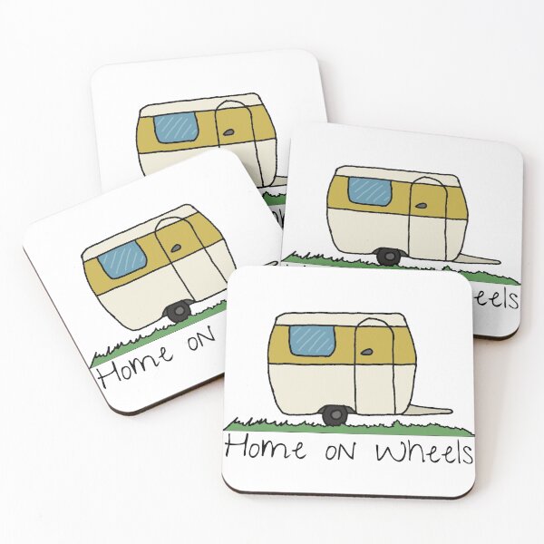 Item preview, Cute retro caravan, yellow designed and sold by FoxCalledThread.