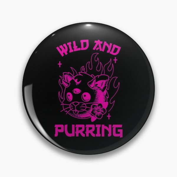 Item preview, Wild Little Black and Pink Kitten Purring And Playing Evil Wittle Fireball of Furry Fury Art designed and sold by TeachUrb.