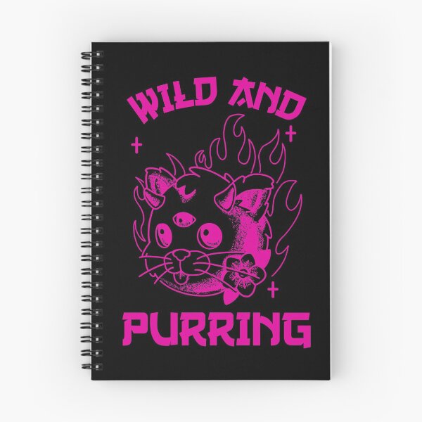 Item preview, Wild Little Black and Pink Kitten Purring And Playing Evil Wittle Fireball of Furry Fury Art designed and sold by TeachUrb.