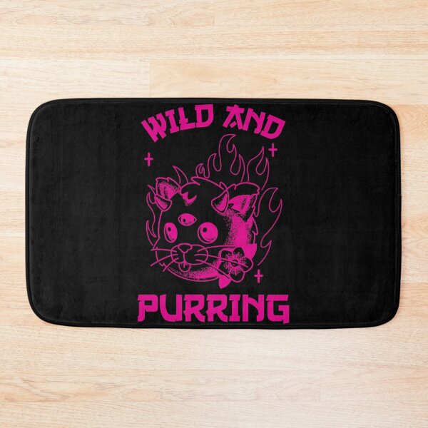 Item preview, Wild Little Black and Pink Kitten Purring And Playing Evil Wittle Fireball of Furry Fury Art designed and sold by TeachUrb.