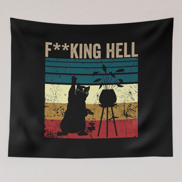 Item preview, VINTAGE CAT F**KING HELL  designed and sold by noahs-shop.