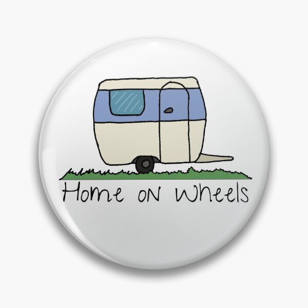 Item preview, Cute retro caravan, blue designed and sold by FoxCalledThread.