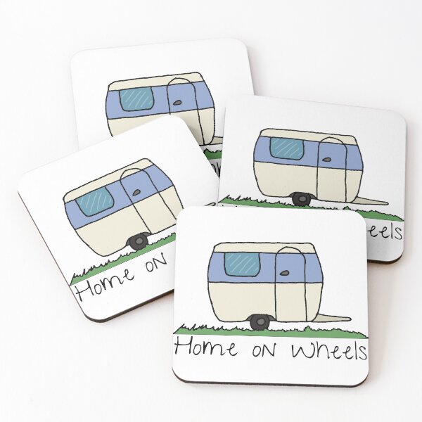 Item preview, Cute retro caravan, blue designed and sold by FoxCalledThread.