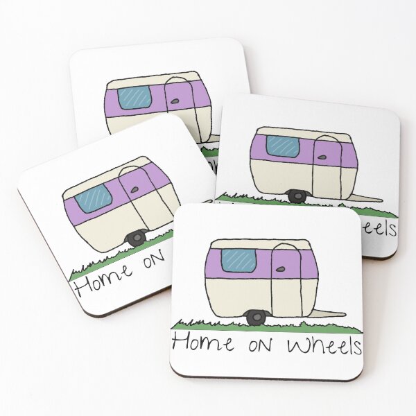Item preview, Cute retro caravan, pink designed and sold by FoxCalledThread.
