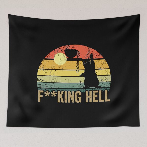 Item preview, VINTAGE CAT F**KING HELL designed and sold by noahs-shop.
