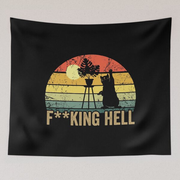 Item preview, VINTAGE CAT F**KING HELL designed and sold by noahs-shop.