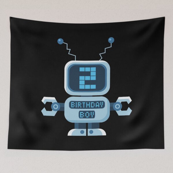 Item preview, 2nd Birthday Boy Robot Lover 2 Years Old B-day Party product designed and sold by Grabitees.