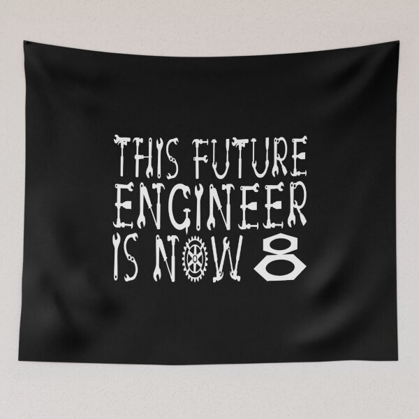 Item preview, This Future Engineer Is Now 8 Years Old Boy 8th Birthday print designed and sold by Grabitees.