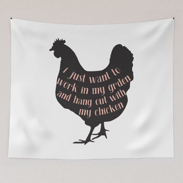 Item preview, I just want to work in my garden and hang out with my chicken designed and sold by EclairVanilla.