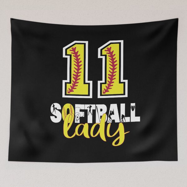 Item preview, 11th Birthday Softball Lady Girl 11 Years Old Softball Lover print designed and sold by Grabitees.