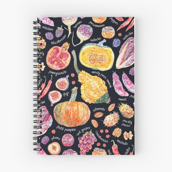 Item preview, Autumn Harvest Pattern Annotated - Dark designed and sold by beccaboyce.