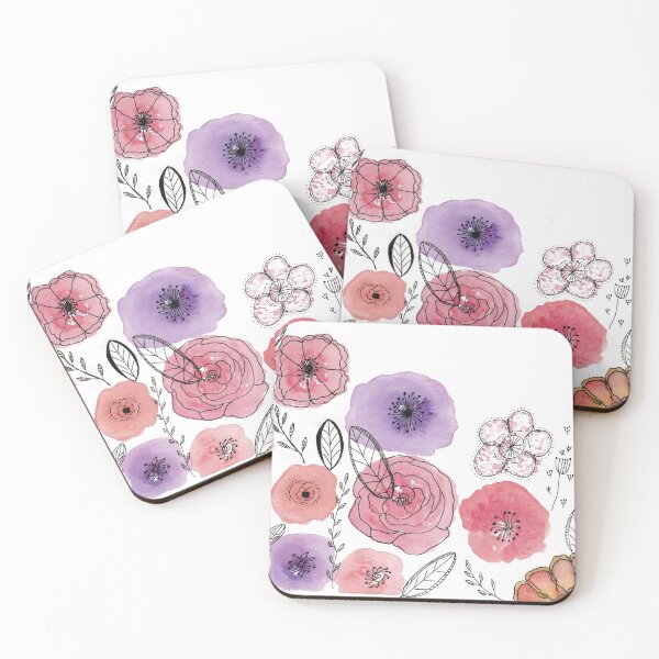 Item preview, Floral Water Colour + Doodle designed and sold by agapedesign.