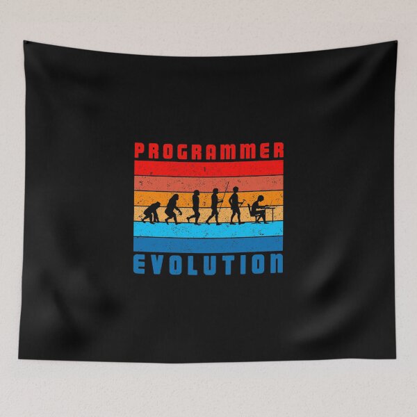Item preview, Programmer Evolution - When All Else Fail's, Reboot! - Programmers Avoid And Control Complexities - Design For T-Shirts, Hardcover Journals, Tablet Cases And Skins Etc. designed and sold by ShaykhUmer.