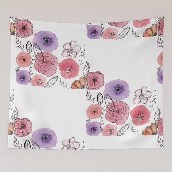 Item preview, Floral Water Colour + Doodle designed and sold by agapedesign.